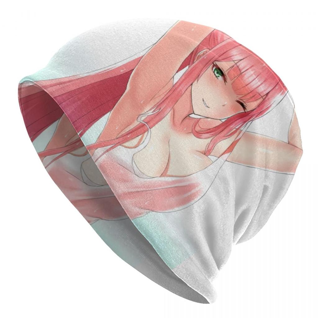 Kawaii zéro deux Bonnet chapeaux mode tricot Chapeau pour unisexe femmes hiver chaud chérie dans les Franxx Skullies bonnets casquettes