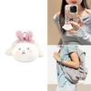 Fashionable Flocking Sturdy Resin Rabbits Charm for Craft Supplies Customizable Lovely Animal Pendants Daily Use