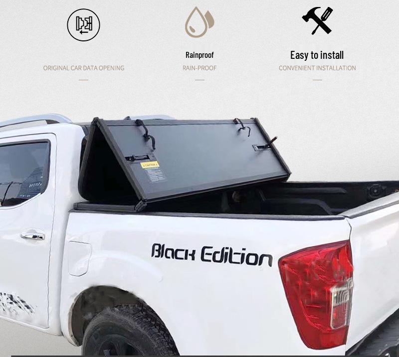 Hard Tri-Fold Rear Tonneau Cover for Navara and Mitsubishi L200 Trunk Accessories