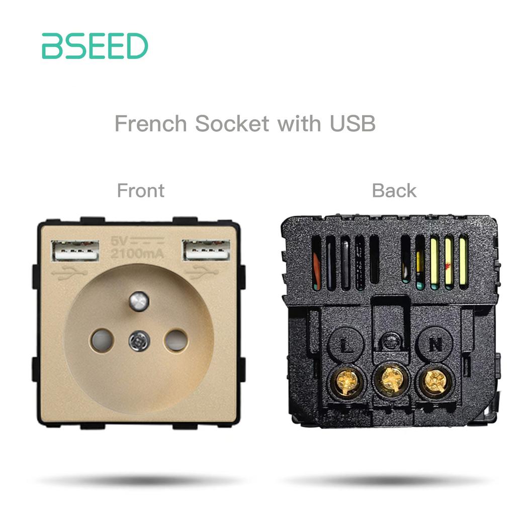 BSEED FR Standard Power Electrical Plug Function Key Wall Socket DIY Part Accessories For Home Improvement