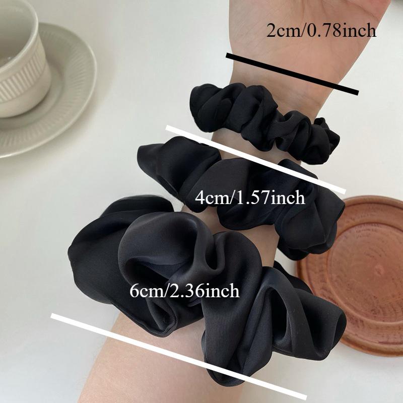 Oversize Satin Scrunchies Elastic Hair Ties Women Girls Big Silk Hair Bands Ponytail Holder Hair Rubber Bands Hair Accessories