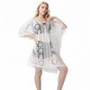 European & American Plus Size Lace Embroidery Beach Cover-up Skirt for Women