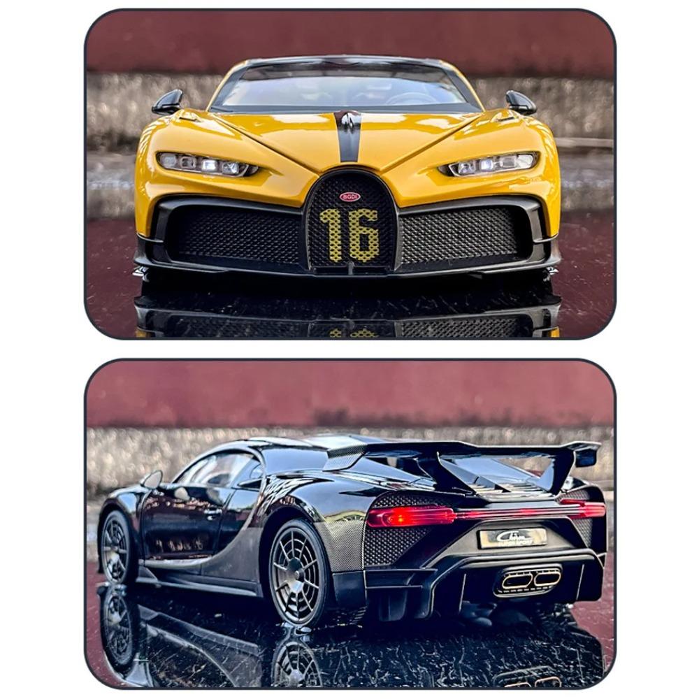 1/18 BUGATTI Chiron PUR SPORT Alloy Sports Model Diecasts Metal Racing Super Car Model Sound and Light Simulation Kids Toys Gift