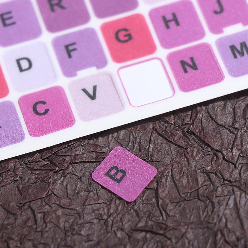 1Pc English Keyboard Sticker Makaron Color Key Sticker Desktop Computer Sticker