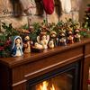 DIY Holiday Crafts for Kids 3D Nativity Bead Craft Kit Christmas Decoration, Beaded Handmade Figures Scene Figurine Set Adults Family, Home