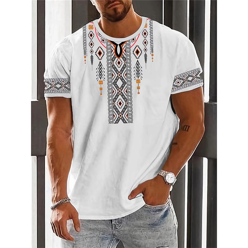 African Ethnic Style T-Shirts Tribal Dashiki 3D Print Men's Women Short Sleeve T Shirt Summer Oversized Harajuku Tops Tees Clothing