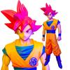 Anime Dragon Ball Red Haired Son Goku Movie Dragon Ball Super Engraved Warrior Den Super Saiyan God Model Toy Gift Aciton Figure