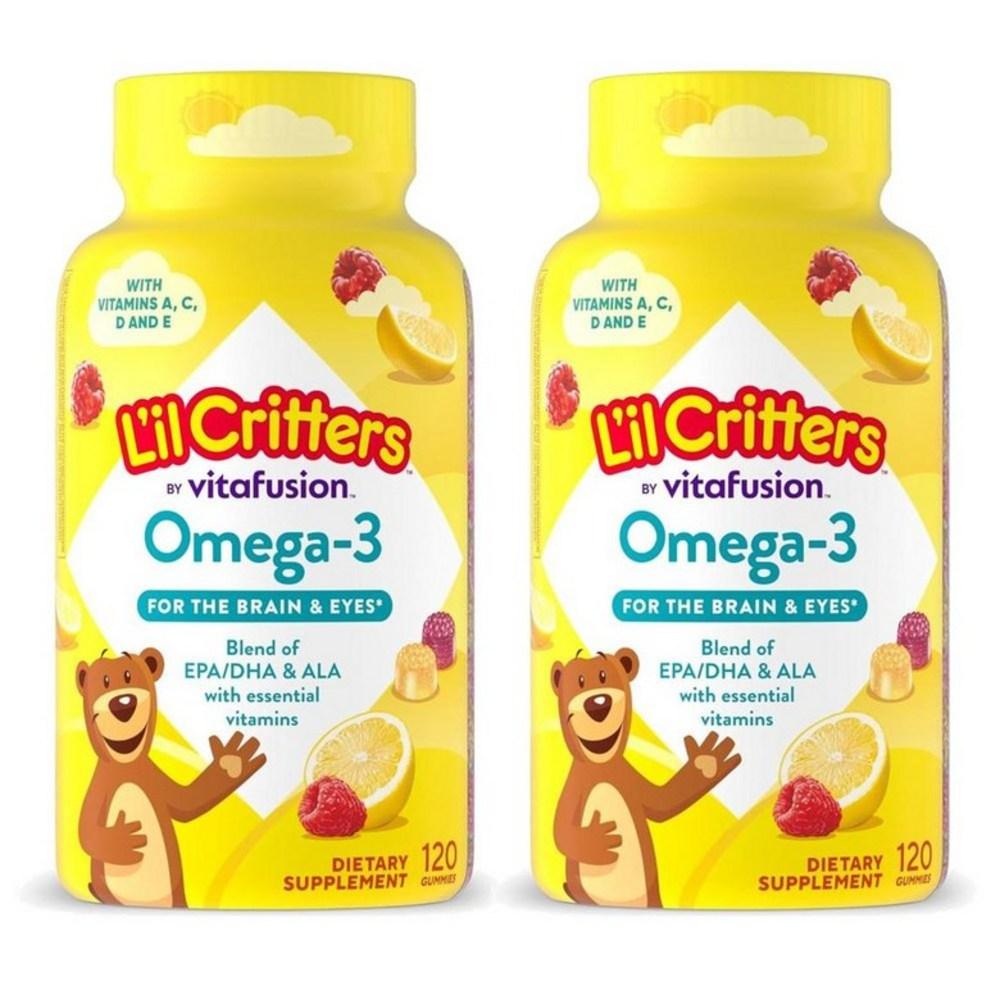 Lil Critters VitaFusion Omega 3 DHA EPA ALA Gummies 120 Tablets (2 Pcs)
