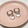 2026 Transparent Round Ball Pendant Earring Hooks Korean Fashion Jewelry For Girls Women'S Daily Party Wear Versatile Accessory