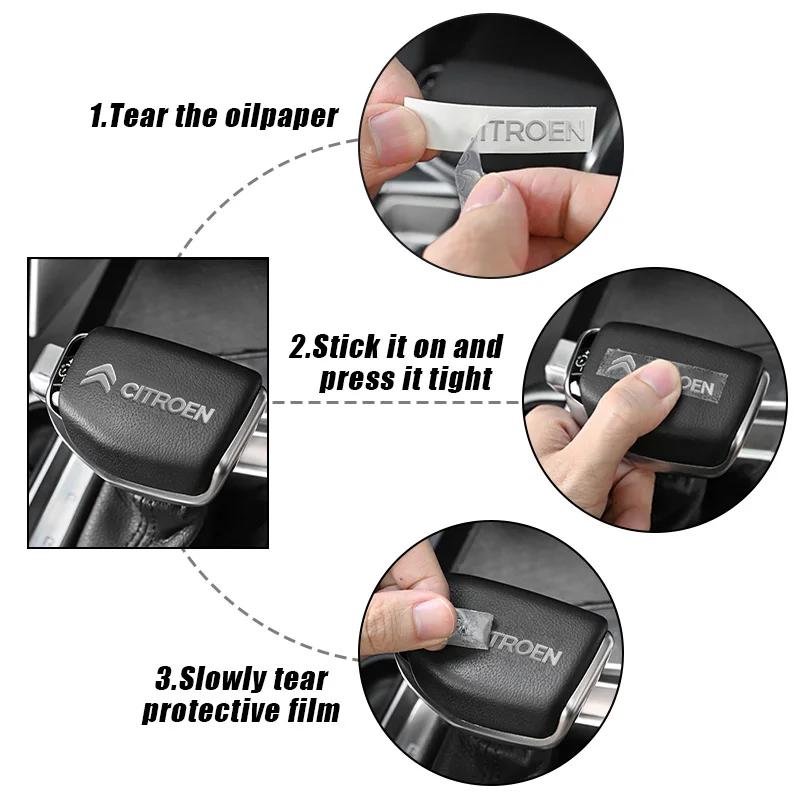 Autocolant Emblema Metalică 3D Decorare Interioară Mașină Decaluri Styling Pentru Citroen C3 C2 C4 C5 DS3 DS4 Berlingo Picasso Grand jumper C4L