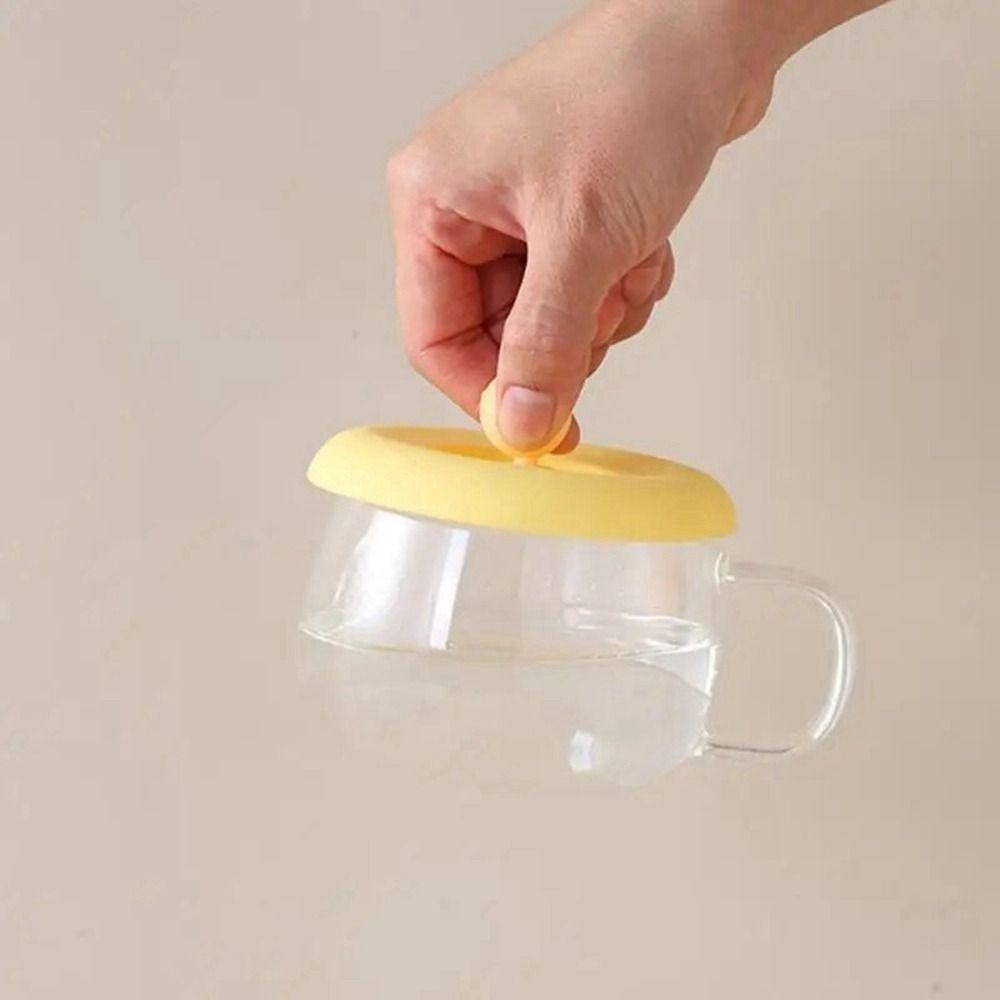 Non-toxic Silicone Cup Cover Anti-dust Coffee Mug Sealed Cap Water Cup Lid Coffee Cup