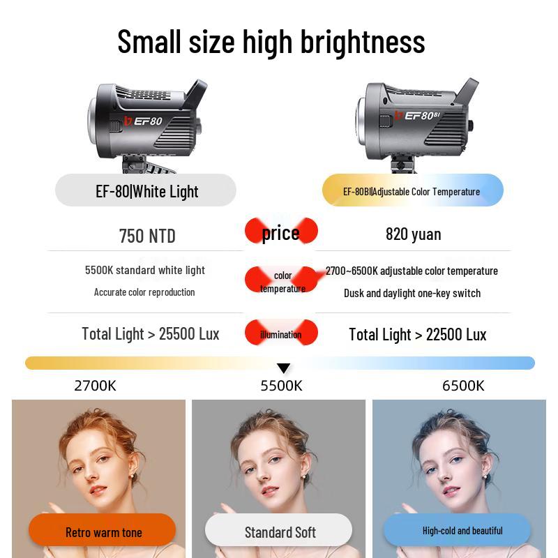 JINBEI EF-80BI LED Continuous Fill Light Kit