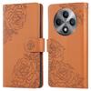For Oppo Reno12 F 5G/4G Case Rose Flower PU Leather Wallet Phone Cover with 3 Card Slots