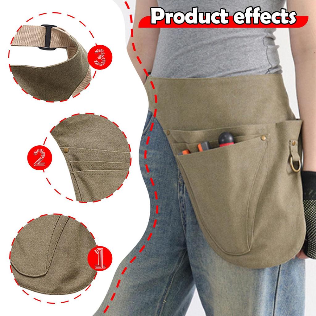 Tool Belt Adjustable Multipurpose Work Apron Waist Pouch Tool Organizer for Handyman Woodworker Construction Plumber Electrician