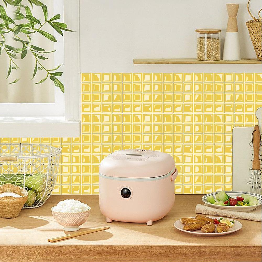 10 pezzi Autoadesivo Autoadesivo Carta da Parati Impermeabile Adesivi Murali Cucina