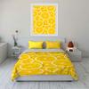 Bright Lemon Slices Pattern Bedding Duvet Cover Set  (1*Duvet Cover 2*Pillowcases, without duvet insert)