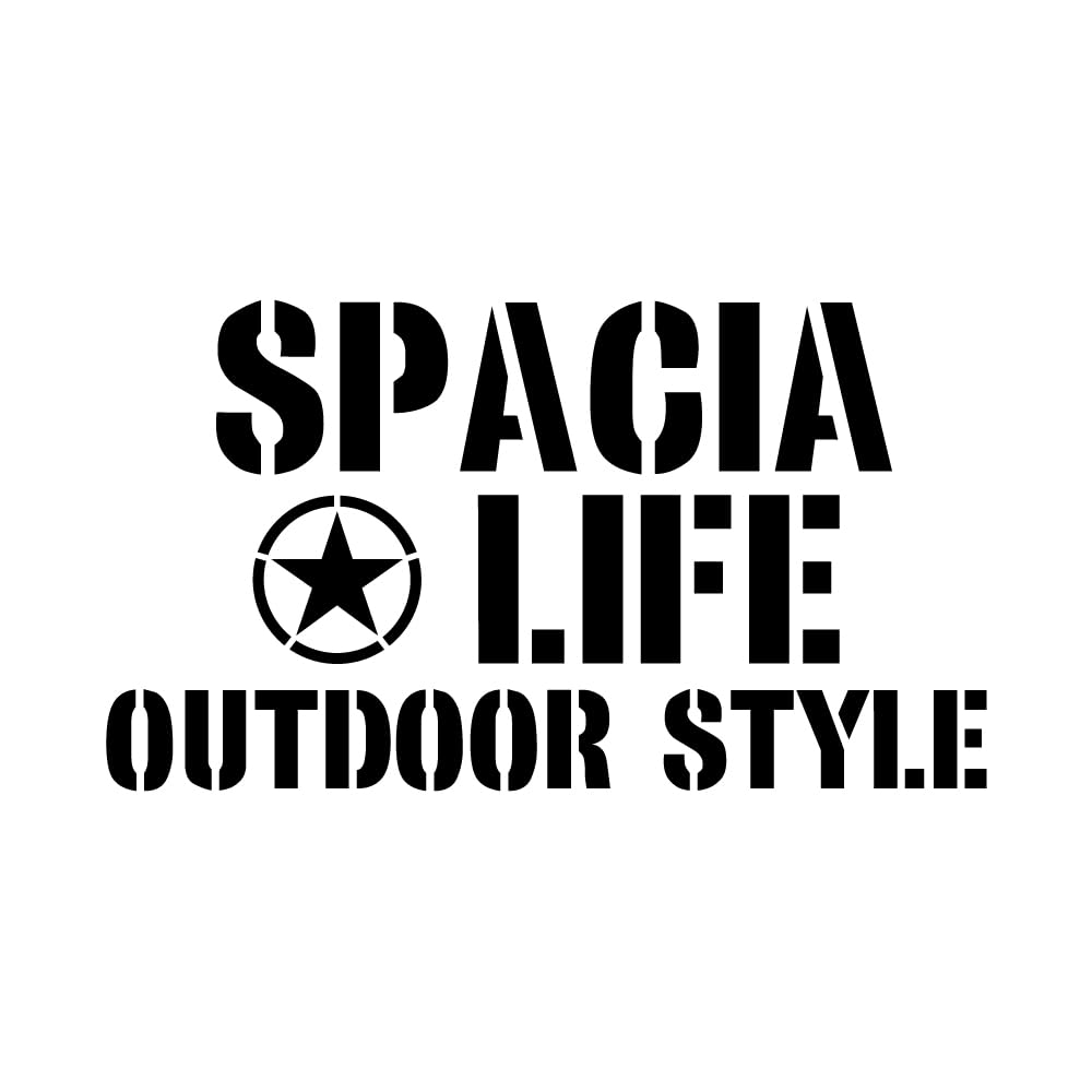 

[KAIMIRU STORE] Spacia Suzuki Stencil Mini Car Light Van Emblem Cut Letter Sticker (k-494 Spacia White) белый