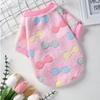 Flannel Dogs Clothes Winter Warm Sweater Pet Clothing Pink Candy Cute Dog Coats Sweatshirt Pets Puppy Pullover Vest