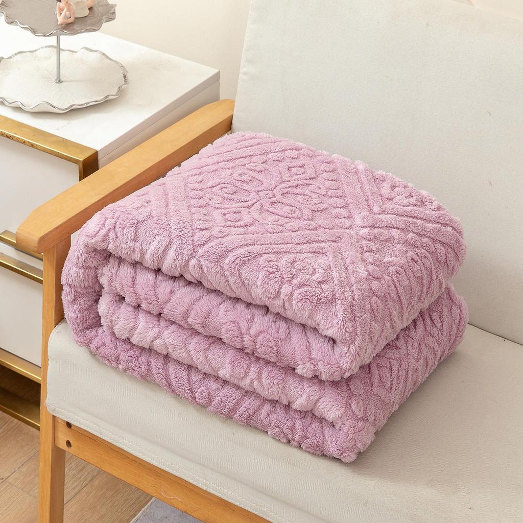 European Jacquard Taffeta Fleece Fitted Sheet Blanket