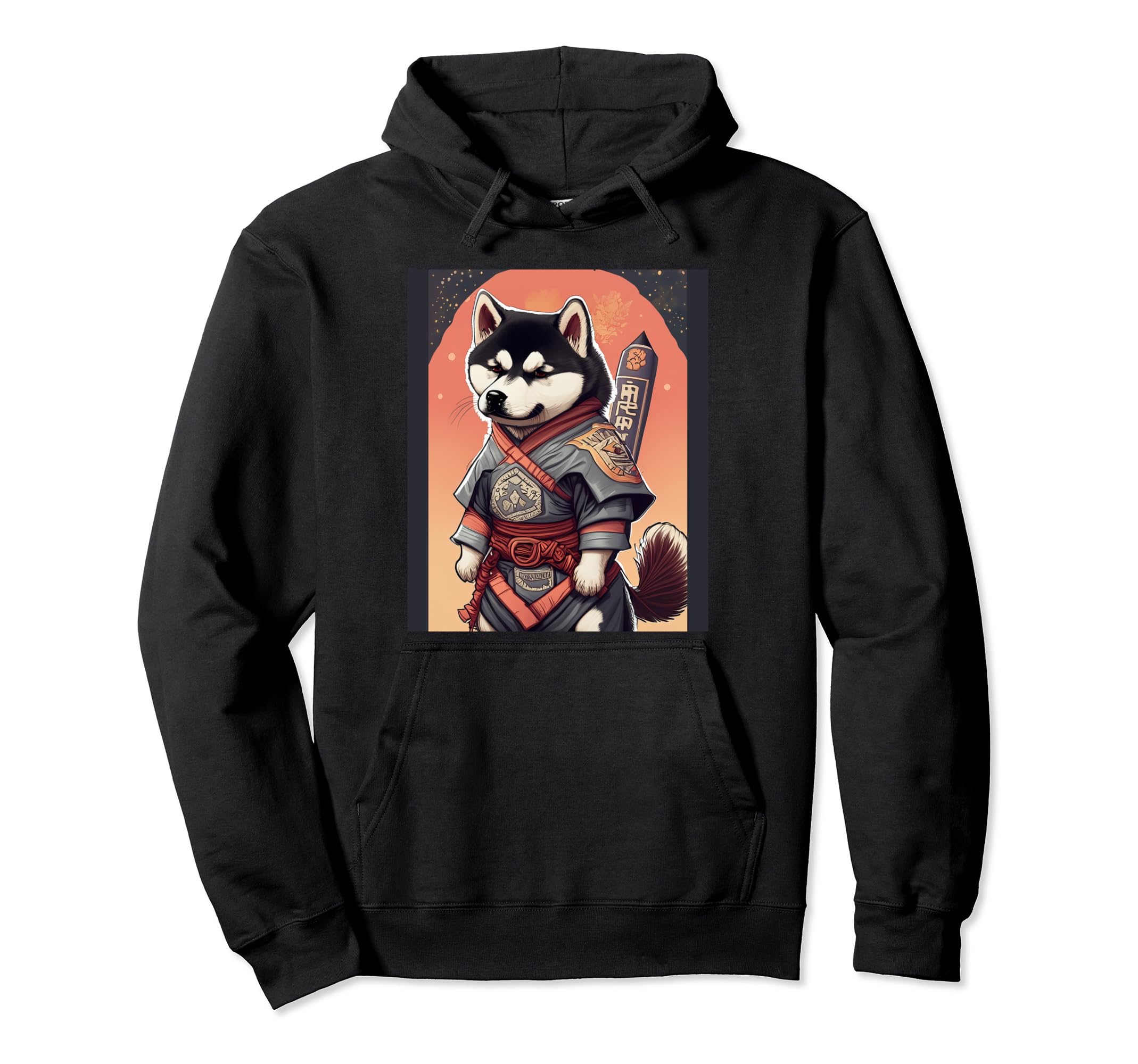 

Shiba Inu Ninja NINJA Cosplay Goods Animal Cute Cool Illustration Hoodie (Dog) [Animal Friends] чорний
