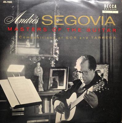LP Record ANDRÉS SEGOVIA - Masters Of The Guitar (Compositions JDL9001 DECCA Japan Classical Used