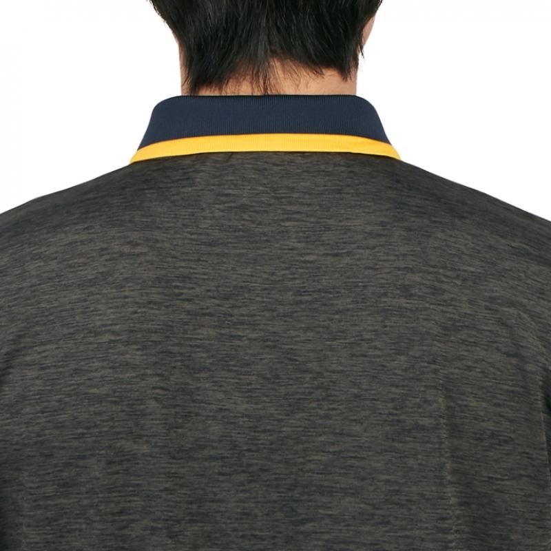 Tricou de golf Zippor pentru bărbați, cu mânecă scurtă și fermoar pe jumătate, G4MS23K122, culoare gri