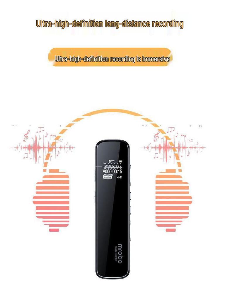 2025 Portable Noise-Canceling Voice Recorder: Long Standby, Student & Professional Use, Converts Speech To Text.