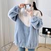 Luxury Lamb Fur Coat Women Shearling Jacket Winter Warm Mid Length Outerwear Fashion