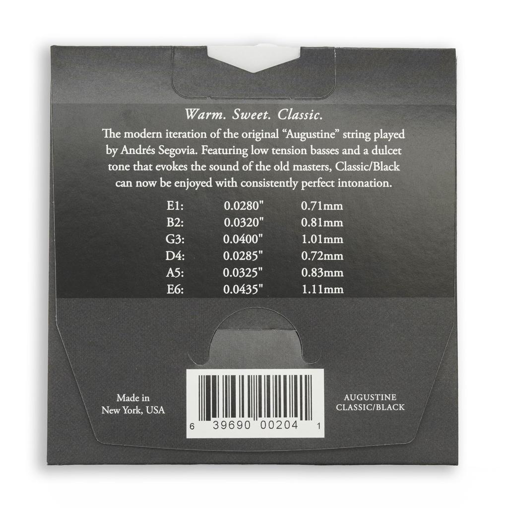 AUGUSTINE Classical Guitar Strings Box Black Set 3-Pack