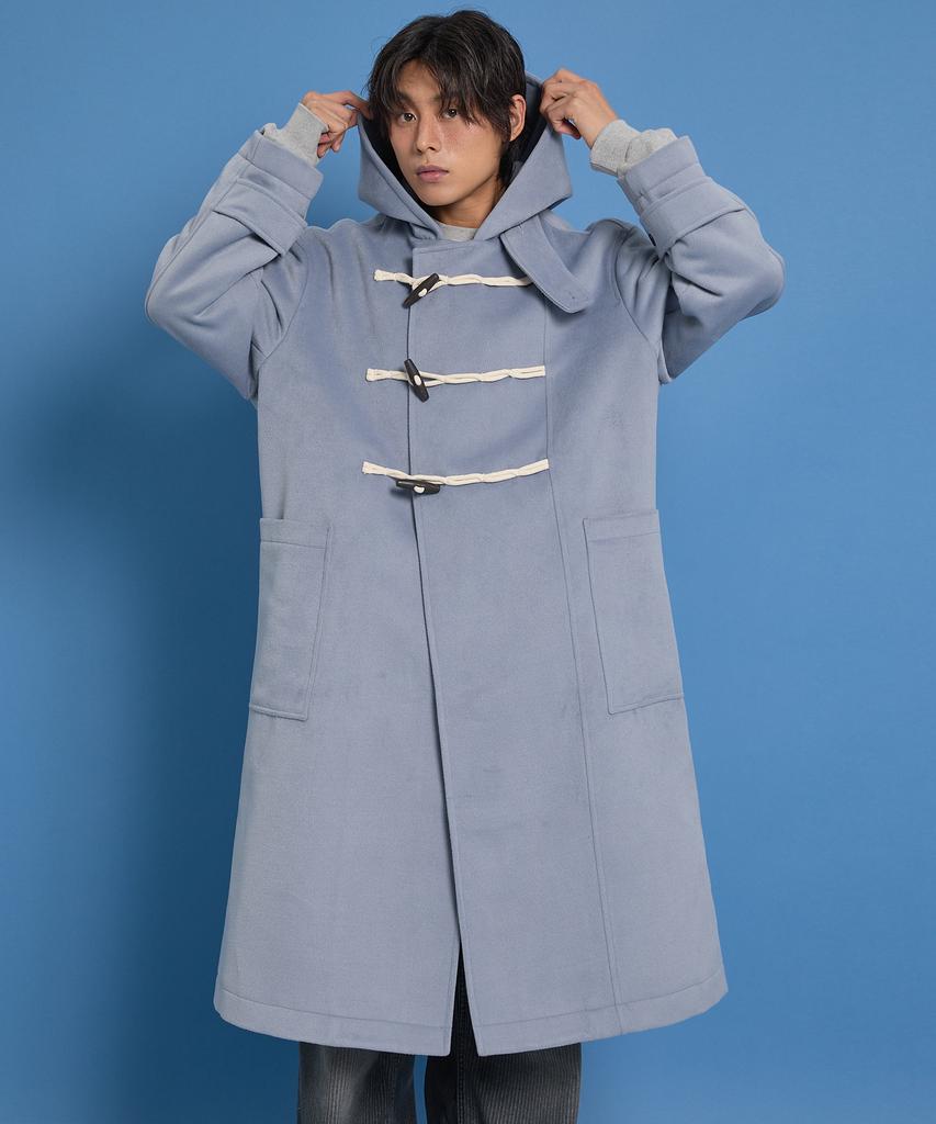 Waikei Oversized Duffle Long Coat Sky Blue