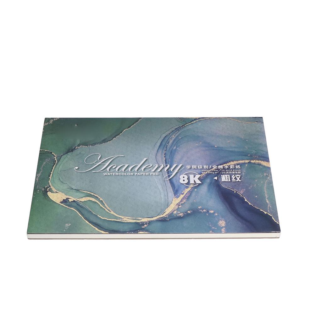 Water Color Paper 8K 20 Sheets Glossy Grain Surface Durable Multifunctional Art Paper