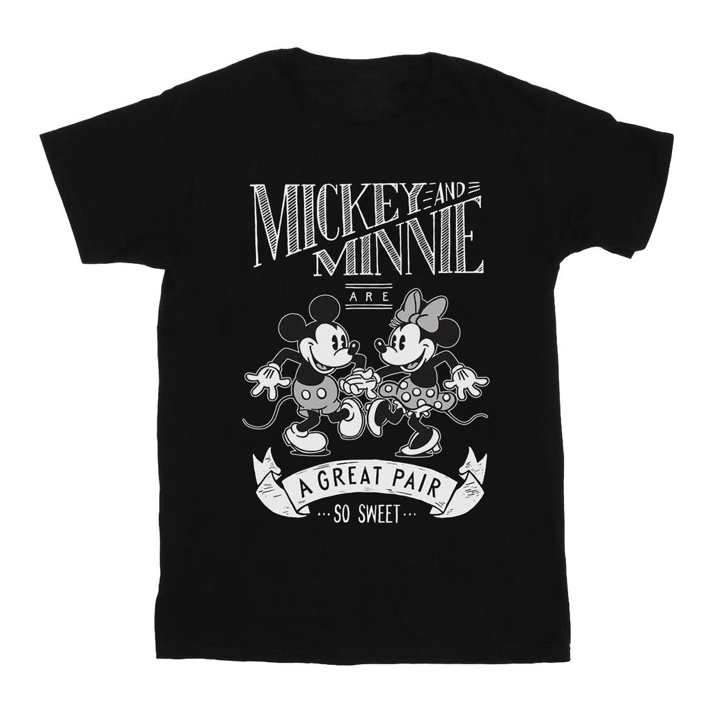 Disney Jenter Mikke og Minnie Mouse Flott par bomull T-skjorte