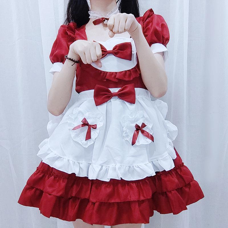 Yuexiaying Japanese Sexy Maid Lolita Cosplay Costume Dress
