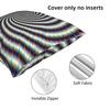 Psychedelic Swirl In Blue Red And Gold Square Pillowcase Cushion Cover Pillow Case Throw Pillow Cover for Home Bedroom Car