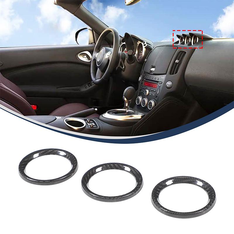 For Nissan 370Z Z34 2009-2020 Real Carbon Fiber Car center console panel cover sticker car decoration modification accessories
