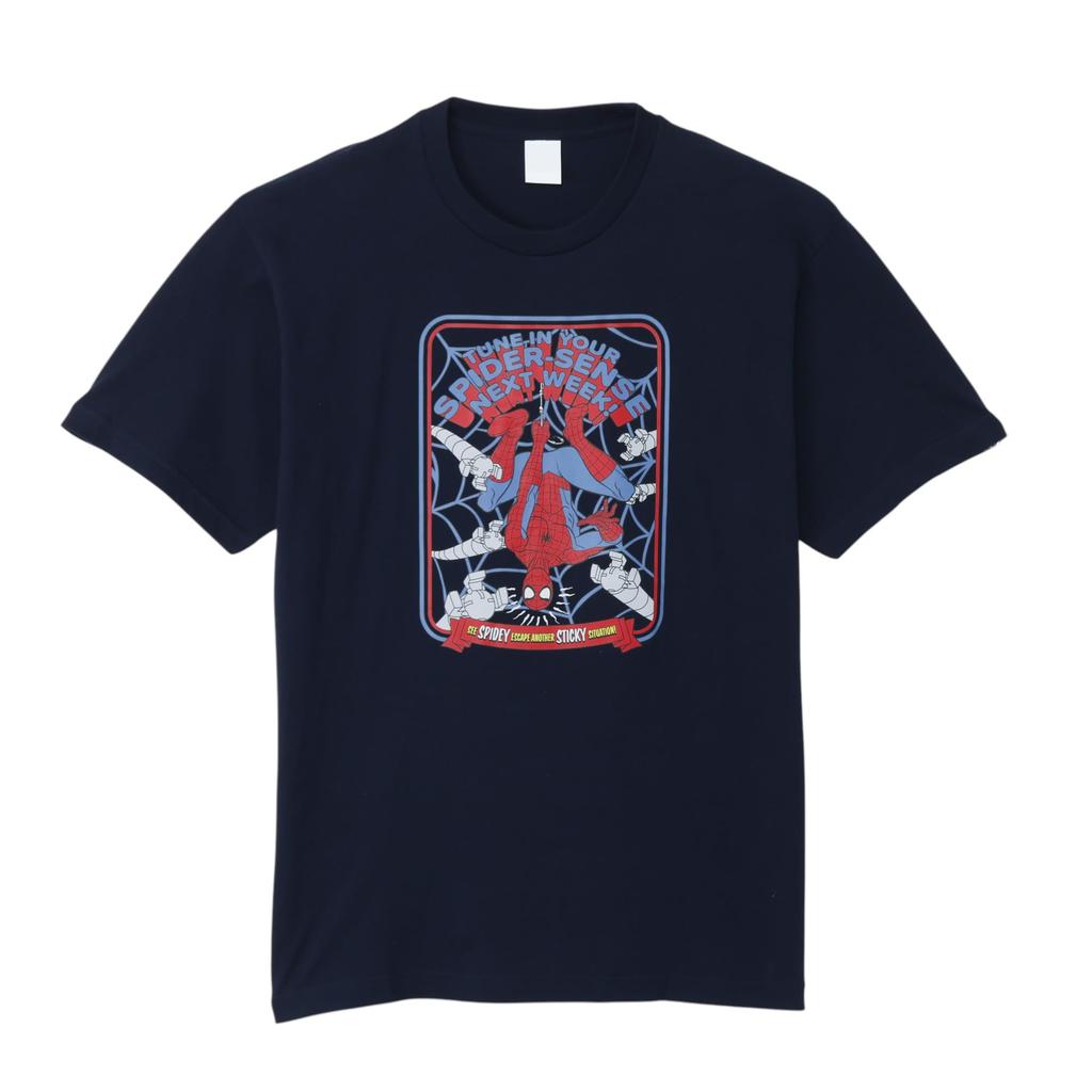 Small Planet Marvel Print Size Spider-Man Double-Sided T-Shirt, M, "Spider-Man Day"