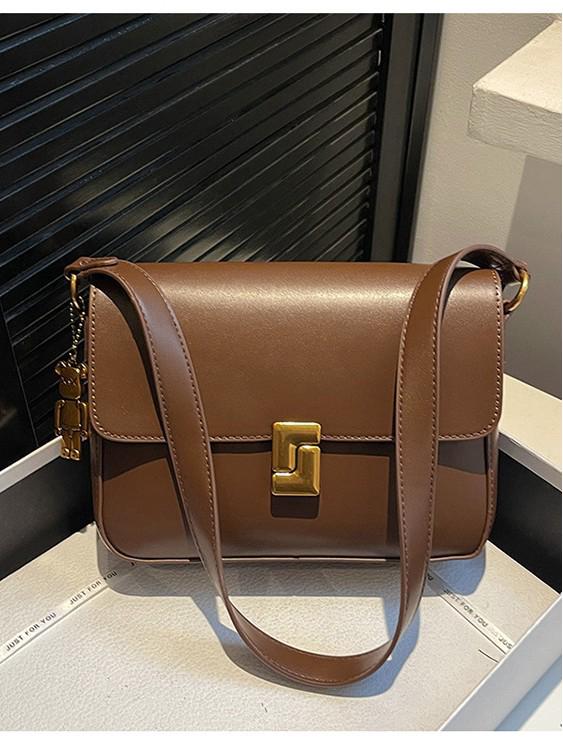 2025 Damen Retro Französische Schultertasche: Stilvolle, vielseitige kleine quadratische Umhängetasche