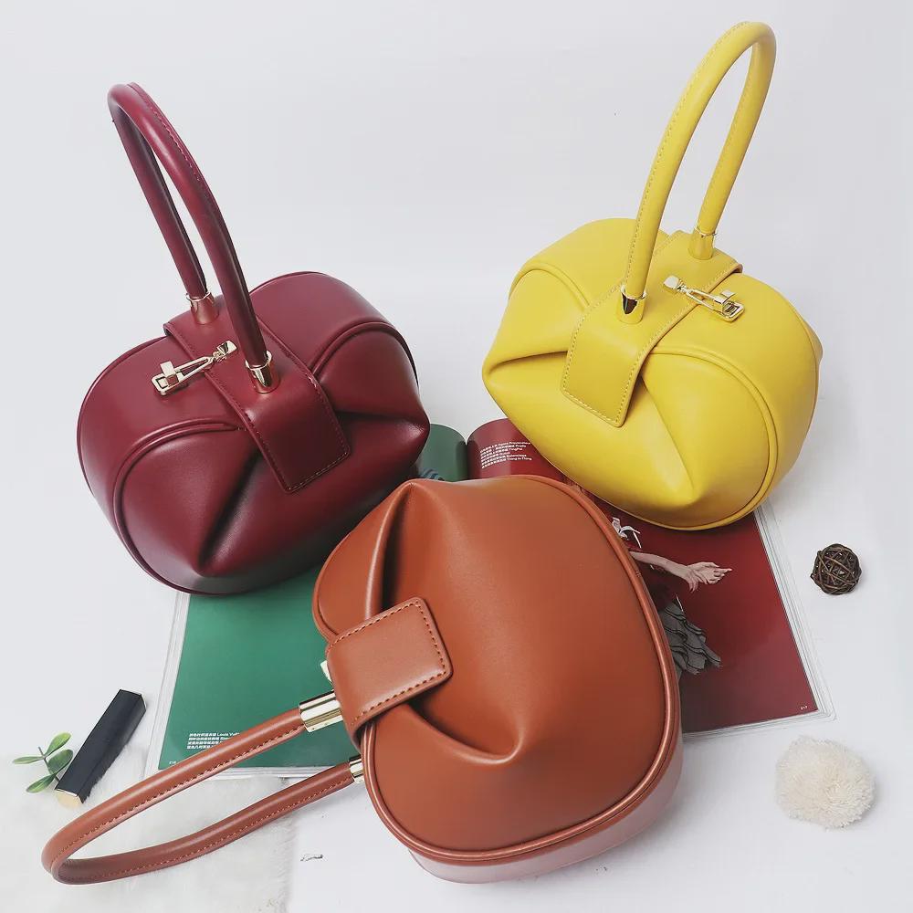 Niche 2022 Women's Genuine Leather Dumpling Bag - Trendy Cowhide Wonton Bag