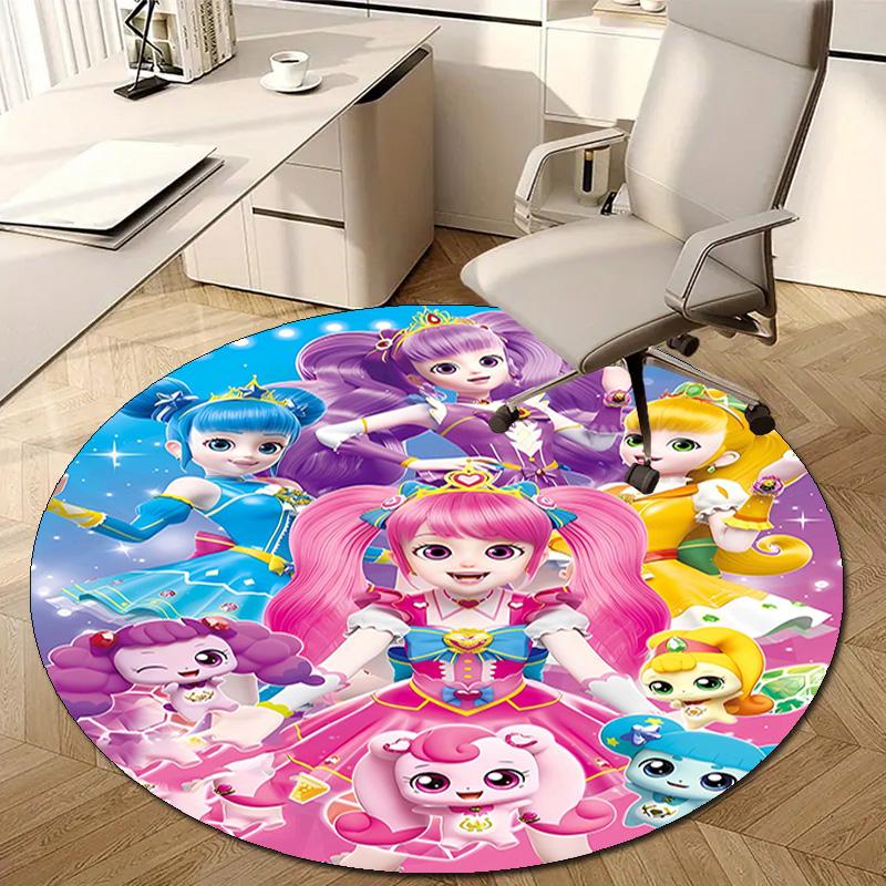 1pc Catch Teenieping Magic Sweethear (5) Design Printed Area Round Carpet for Bedroom Living Room Home Decor Rugs Mat Non Slip Mat Rug for Bedside