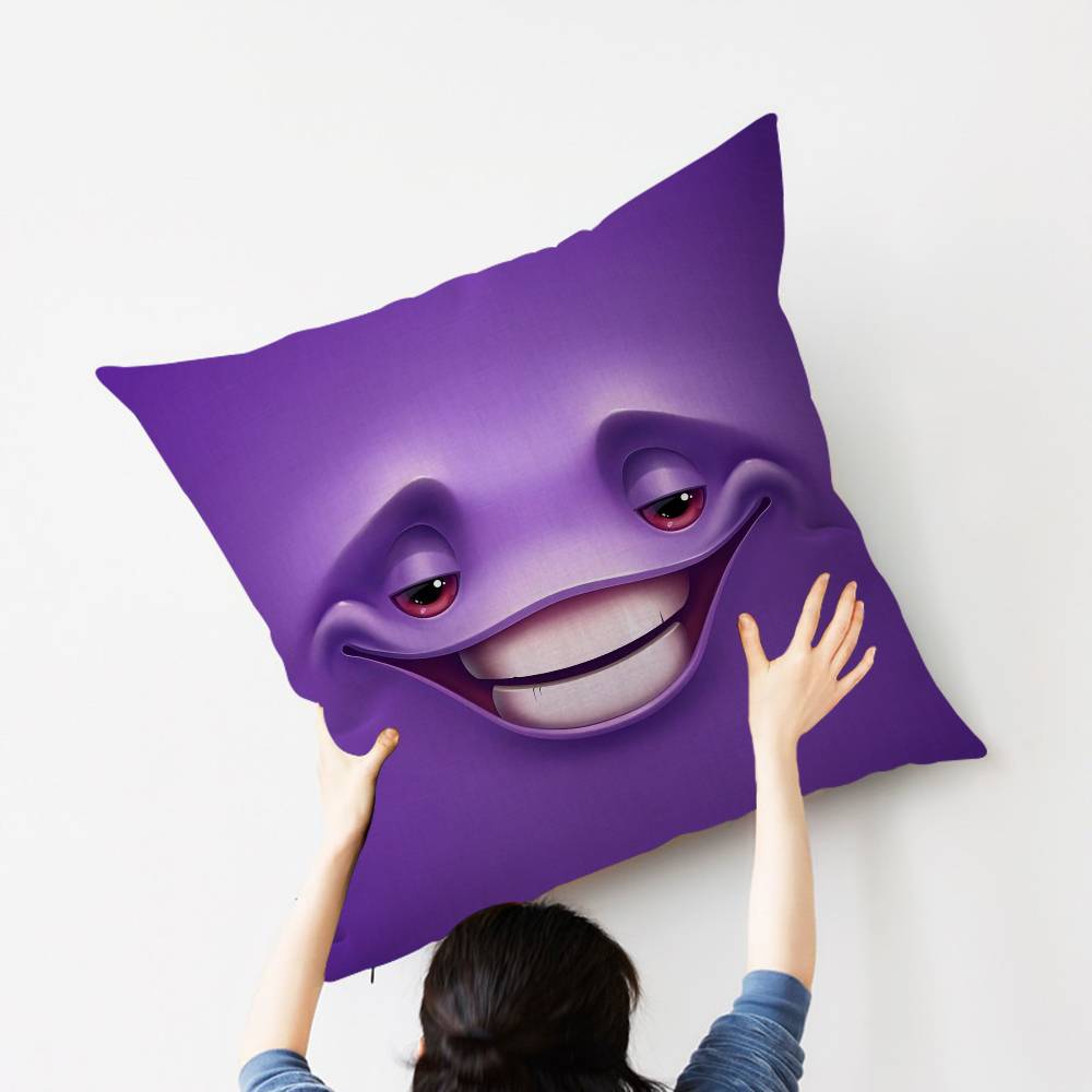 CARTOON ANGRY Funny Face Eyes Maple Design Cushion Cover Happy Autumn Harvest decor Holiday Decorati Pillow Cover