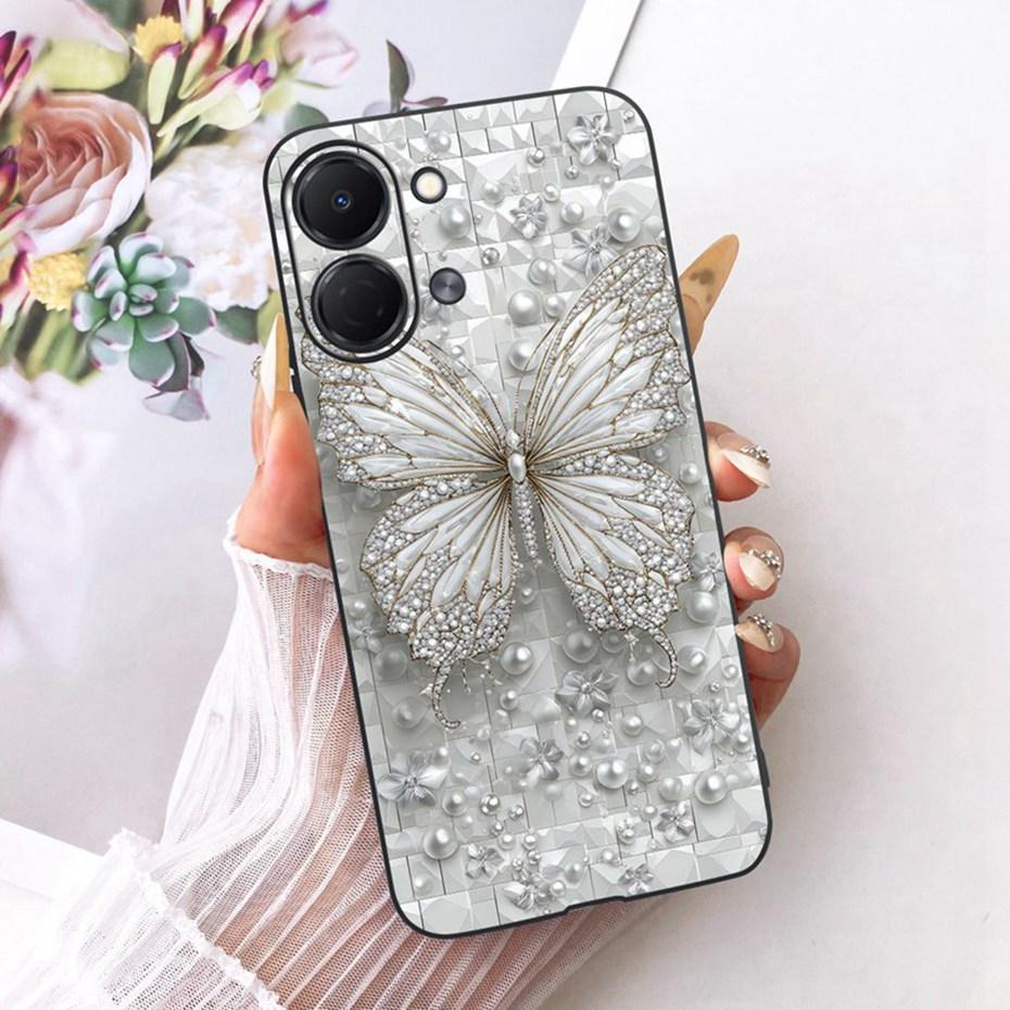Cute Printing Phone Case For Tecno Spark GO 3 KN3 Soft Black Silicone TPU Cases For Tecno Spark Go3 Covers Bumpers