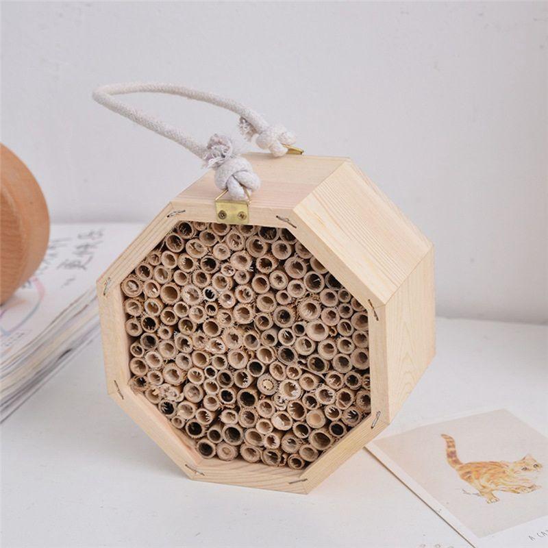 M-Modern-Wooden Insect Bee Bug House Natural Eco-Friendly Wood Insect Hotel Garden Nest Easy Installation Beautiful Easy Care Ea