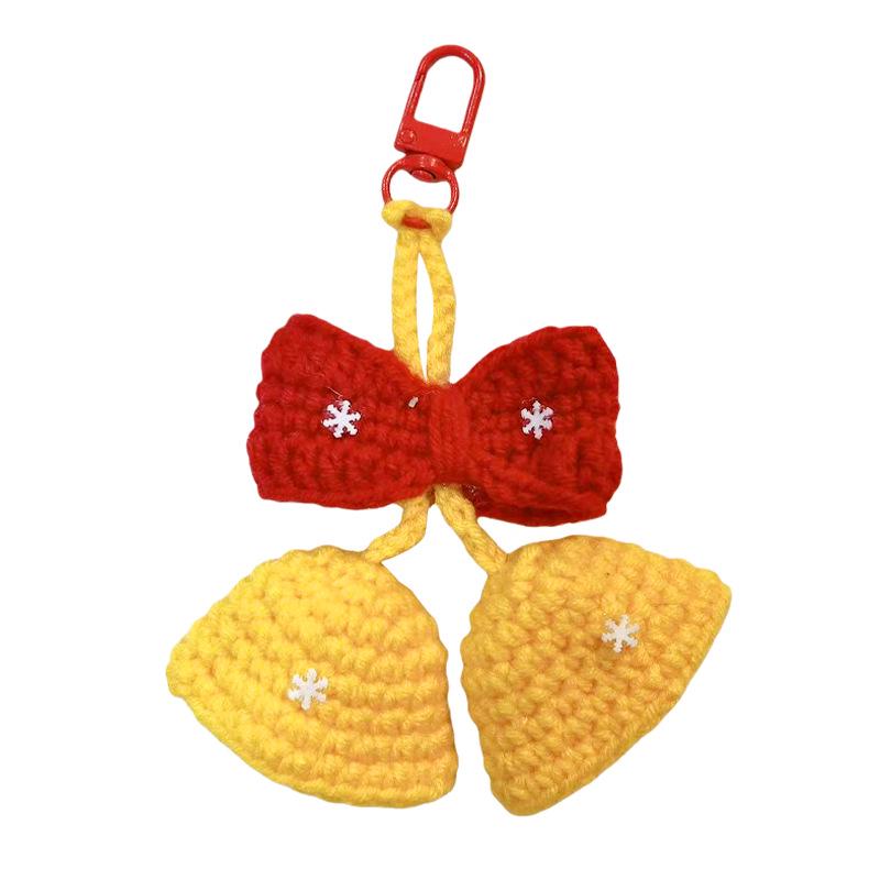 Plush Christmas Bell Keychain - Cute Festive Bag Pendant Gift