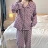 Frühling und Herbst Neue Damen Liebe Süßer Wind Pyjama Hausanzug Set Mädchen Senior Sense Langärmliger Pyjama Studenten Pyjama Set