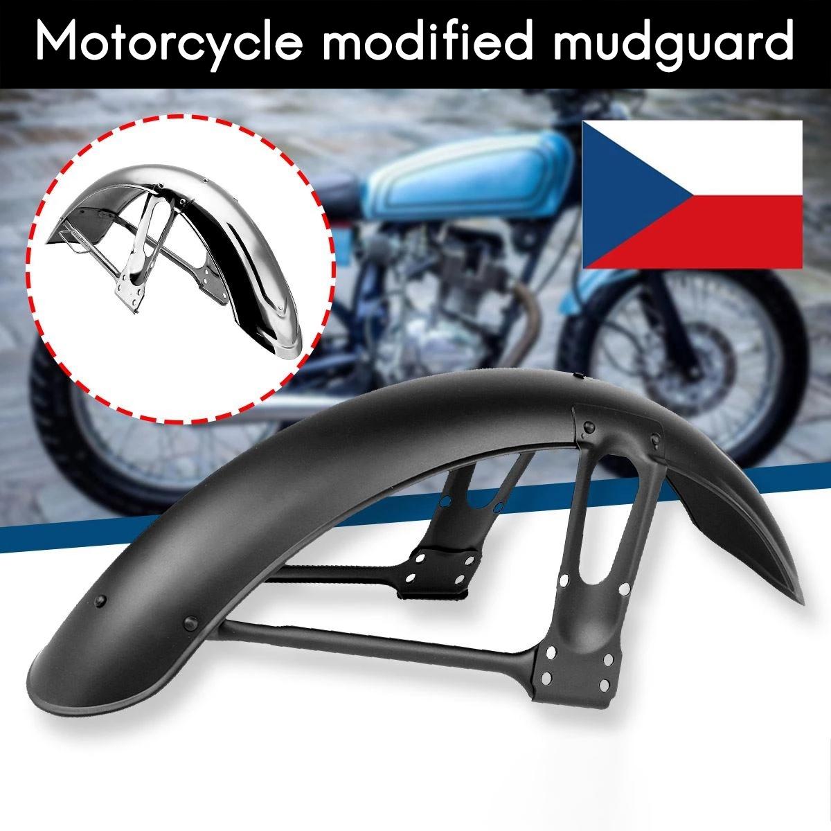 RR-Motorcycle Cafe Racer Front Fender Mudguard Mud Flap Motocross Splash Guard For Honda CG125 серебряный