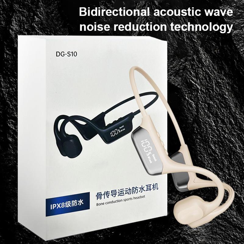 Wireless Ipx8 Waterproof Bone Conduction Headphone With 32G For Swimming Sporters Ear-Hook Open Ear Earphone Led Display Screen