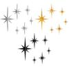 6Pcs/Set Octagonal Starburst Decor Star Shape Wall Hanging Decor Star Art Wall Sculpture  Home Decor