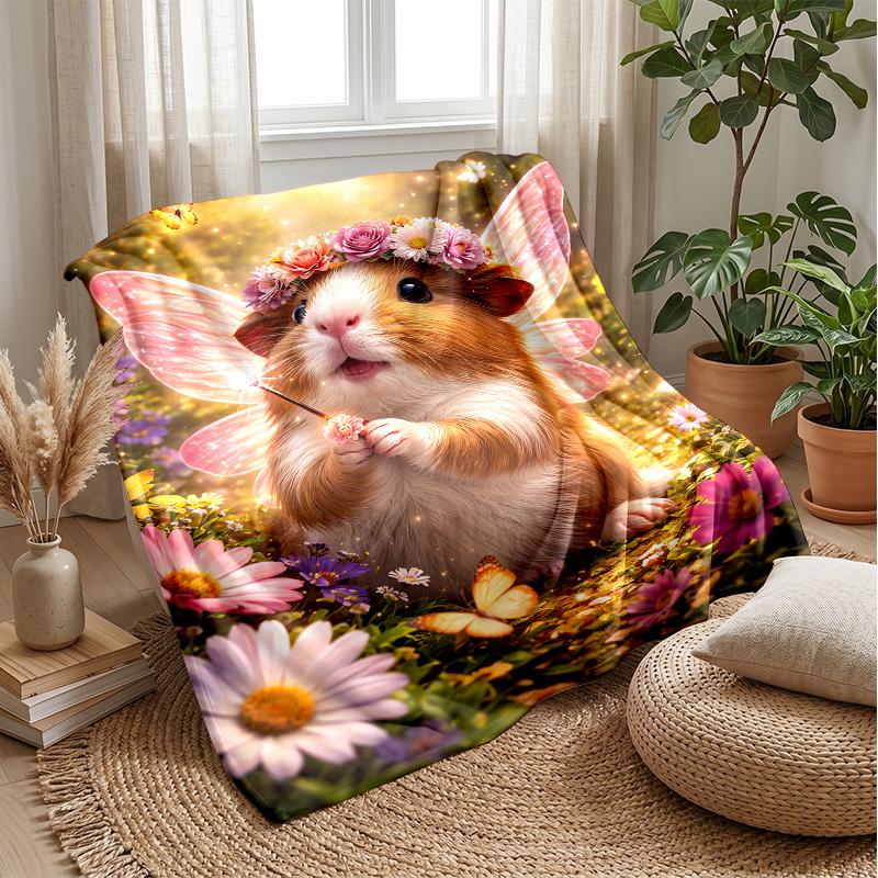Fairy Dreams with Butterflies Theme Blanket Lightweight Warm Flannel Blanket Decorative Throw Blanket for Home Decoration
