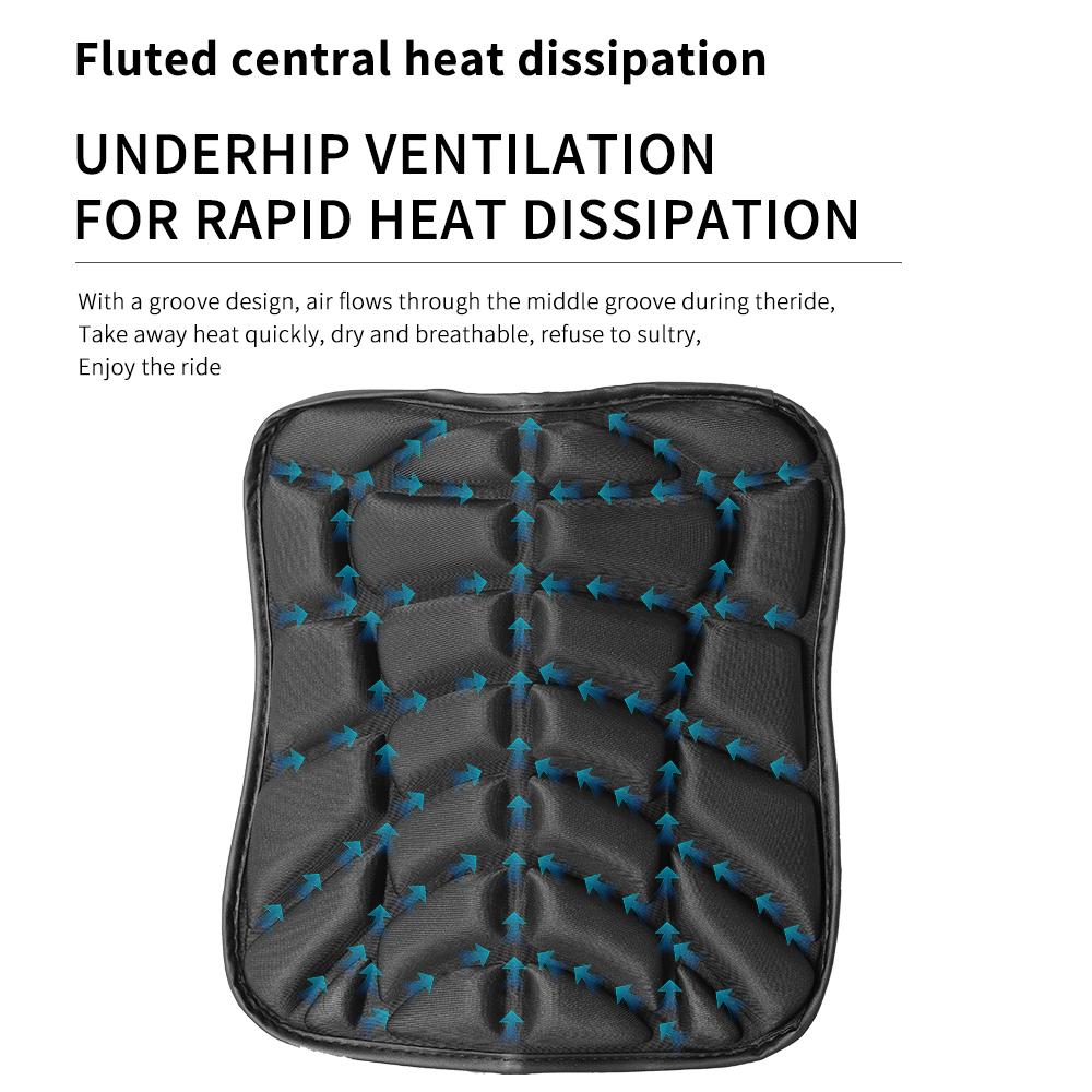 Motorcycle Seat Cushion 2 Pack Front+Rear Anti Slip Seat Cover Moto Pressure Relief Ride Seat Pad Motorbike Accessories