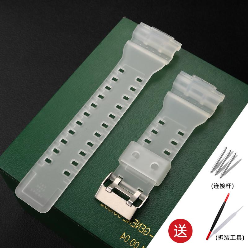 16mm Harz-Silikon-Armband für Casio G-Shock GA-100/110/120 GA400/700 GD-100/110 G-8900 GLS-100 Herren Damen Schwarz Gold Uhrenarmband